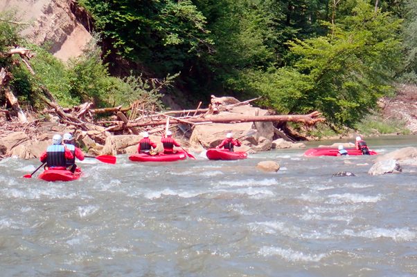 Team birka und mayer beim Rafting